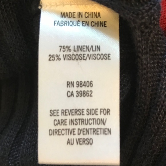 Theory Sag Harbor Kambee Armada Blue Linen knit Long Sleeve Sweater - Picture 12 of 16